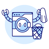 Laundry Robot Illustration from UX Duotone Set