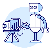 Photographer Robot Illustration from UX Duotone Set