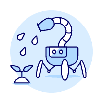 Watering Robot 1 Illustration from UX Duotone Set