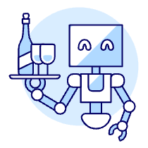 Waiter Robot 1 Illustration from UX Duotone Set