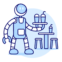 Waiter Robot 3 Illustration from UX Duotone Set
