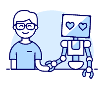 Dating Robot 4 Illustration from UX Duotone Set