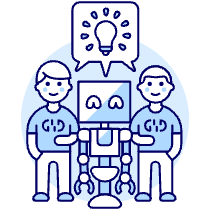 Human Ai Collaboration 2 1 Illustration from UX Duotone Set