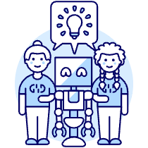 Human Ai Collaboration 2 2 Illustration from UX Duotone Set