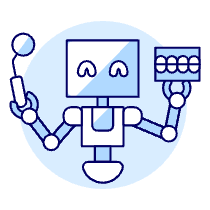 Dentist Robot Illustration from UX Duotone Set