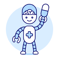 Phamacist Robot Illustration from UX Duotone Set