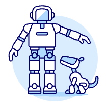 Robots Illustration from UX Duotone Set