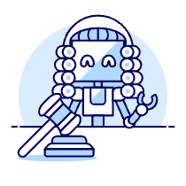 Judge Robot Illustration from UX Duotone Set