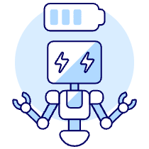 Robot Charging Illustration from UX Duotone Set