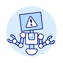 Warning Robot Illustration from UX Duotone Set