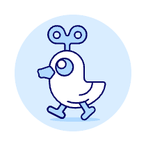 Toy Chick Illustration from UX Duotone Set