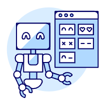 Robot Emotion Illustration from UX Duotone Set