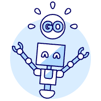 Robot Go Illustration from UX Duotone Set