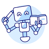 Robot Experiment 1 Illustration from UX Duotone Set