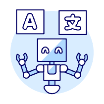 Translation Robot Illustration from UX Duotone Set