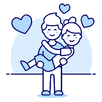 Couple Lifting 1 Illustration from UX Duotone Set