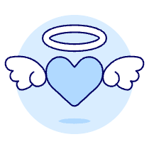 Angelic Heart Illustration from UX Duotone Set
