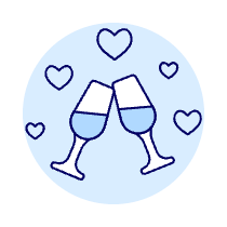 Dinner Wine Glass Illustration from UX Duotone Set