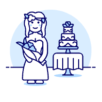 Bride Wedding 1 Illustration from UX Duotone Set