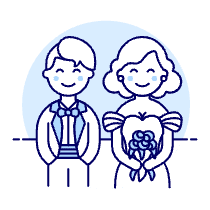 Wedding Couple 1 Illustration from UX Duotone Set