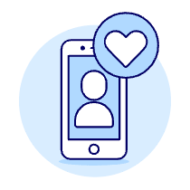 Dating Application 1 Illustration from UX Duotone Set