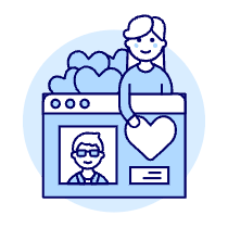 Online Dating Like 1 4 Illustration from UX Duotone Set