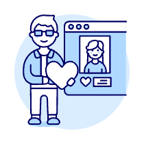 Online Dating Like 2 1 Illustration from UX Duotone Set