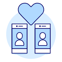 Online Dating Match Illustration from UX Duotone Set
