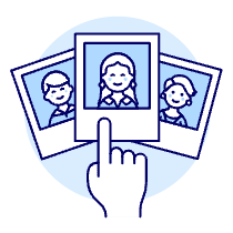 Online Dating Pick 1 Illustration from UX Duotone Set