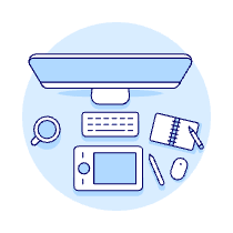 Imac Workspace 6 Illustration from UX Duotone Set