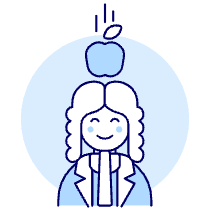 Newton Apple Illustration from UX Duotone Set