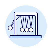 Newton Cradle Illustration from UX Duotone Set