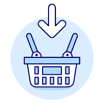 Shopping Basket Add 1 Illustration from UX Duotone Set