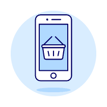 Shopping Basket Phone 2 Illustration from UX Duotone Set