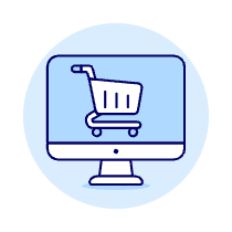 Shopping Cart Imac 2 Illustration from UX Duotone Set
