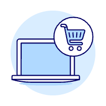 Shopping Cart Laptop 1 Illustration from UX Duotone Set