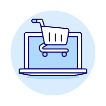 Shopping Cart Laptop 2 Illustration from UX Duotone Set
