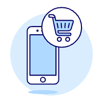 Shopping Cart Phone Illustration from UX Duotone Set