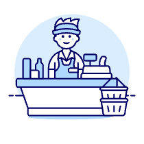 Cashier Clerk 1 1 Illustration from UX Duotone Set