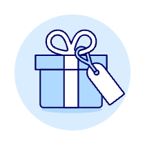 Gift Box Tag Illustration from UX Duotone Set