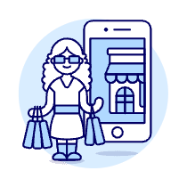 Phone App Shop 3 1 Illustration from UX Duotone Set