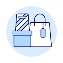 Shopping Bag Box Illustration from UX Duotone Set