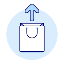 Shopping Bag Remove Illustration from UX Duotone Set