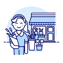Flower Shopping 1 1 Illustration from UX Duotone Set