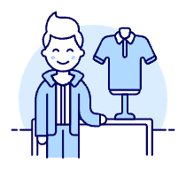Garment Shopping 1 4 Illustration from UX Duotone Set