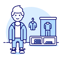 Garment Shopping 2 4 Illustration from UX Duotone Set