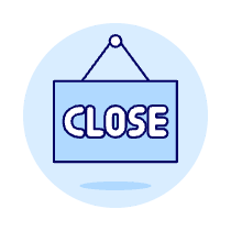 Store Close Sign Illustration from UX Duotone Set