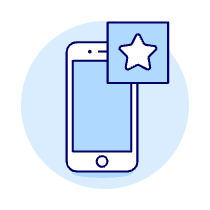 Phone Star 1 Illustration from UX Duotone Set