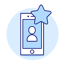 Phone Star 2 Illustration from UX Duotone Set