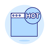 Browser Hot Sign Illustration from UX Duotone Set